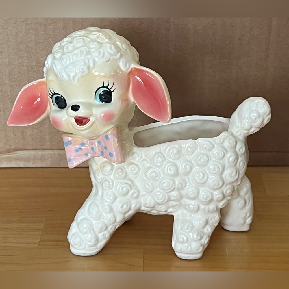 Vintage Cute Lamb Planter